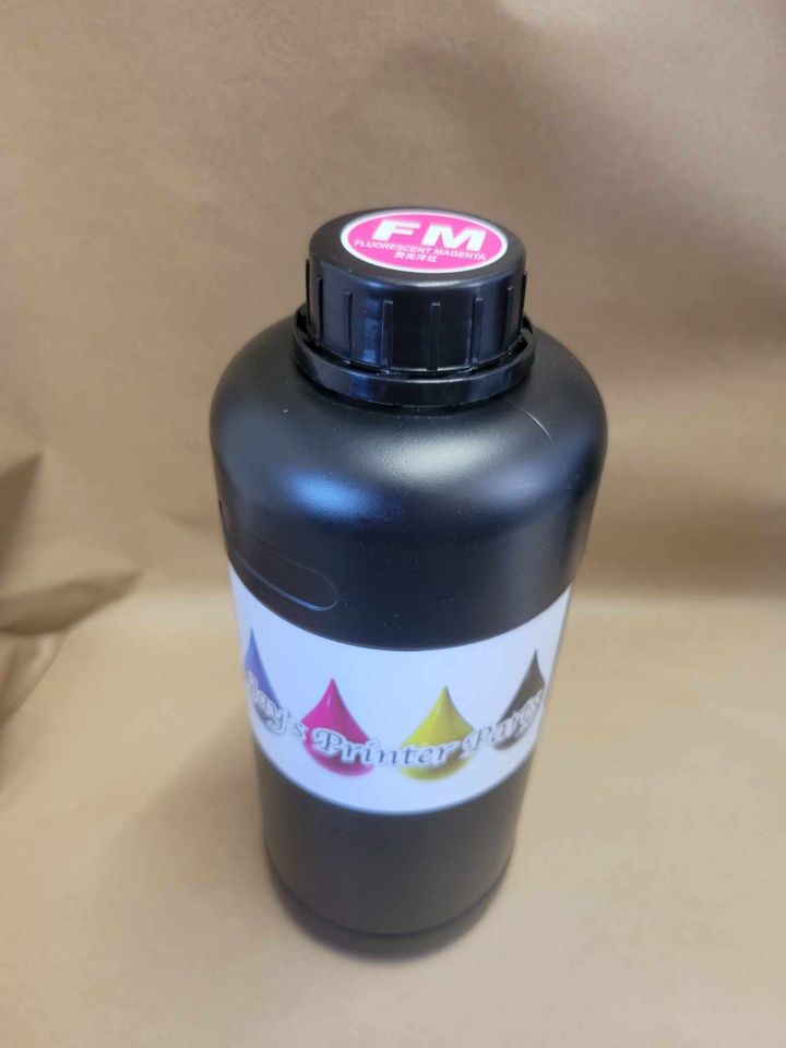 Ink for Fluorescence Black Light hard Ink for UV printer 500ml Magenta or Yellow - UV Black Light Ink