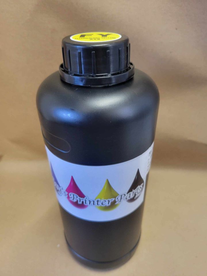Ink for Fluorescence Black Light hard Ink for UV printer 500ml Magenta or Yellow - UV Black Light Ink