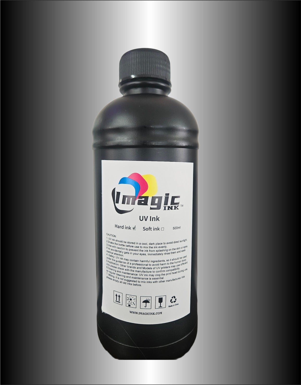 HARD UV Printer Ink by Imagic Ink for Epson xp600 dx5 dx6 all colors CMYK + White and Varnish