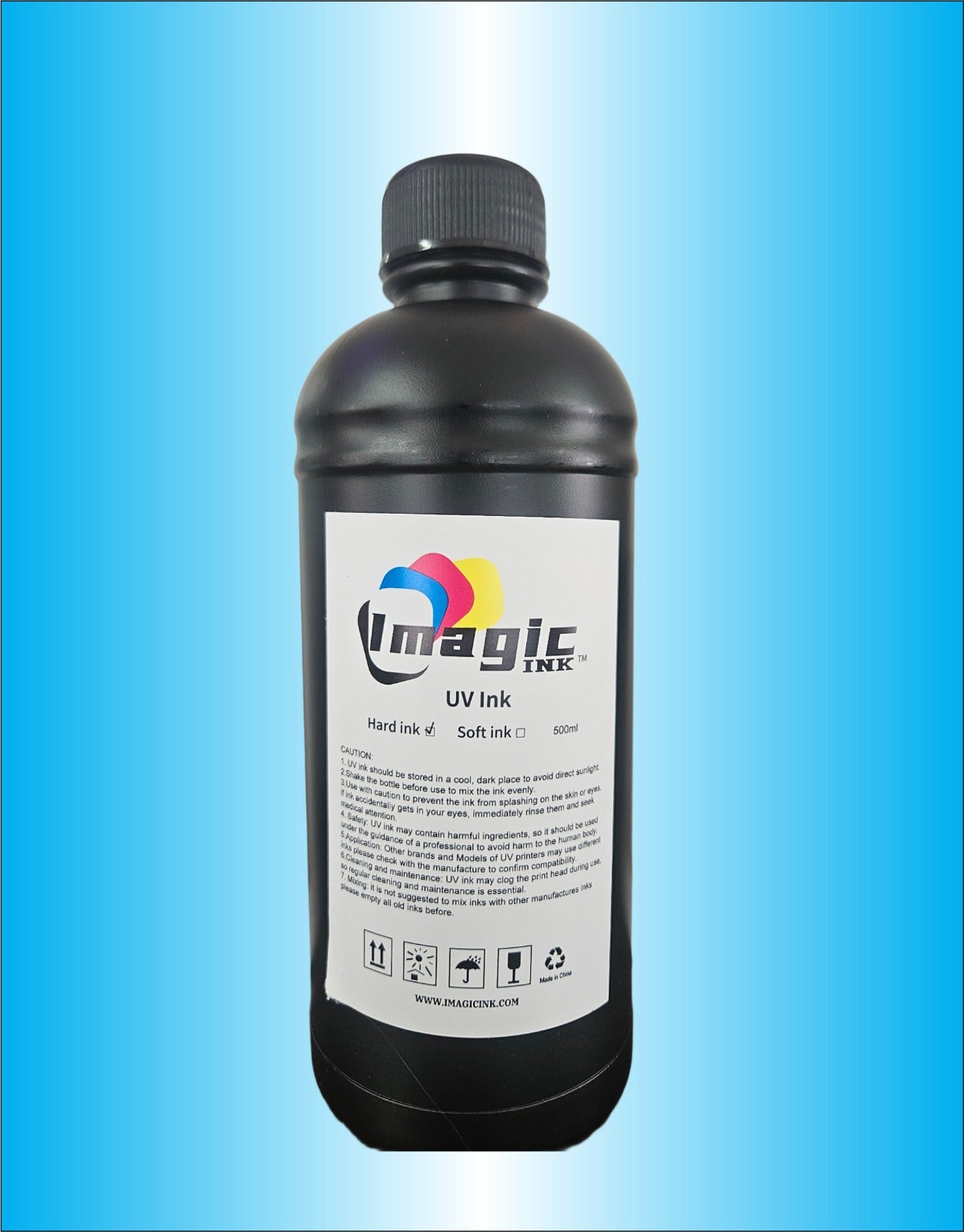 HARD UV Printer Ink by Imagic Ink for Epson xp600 dx5 dx6 all colors CMYK + White and Varnish