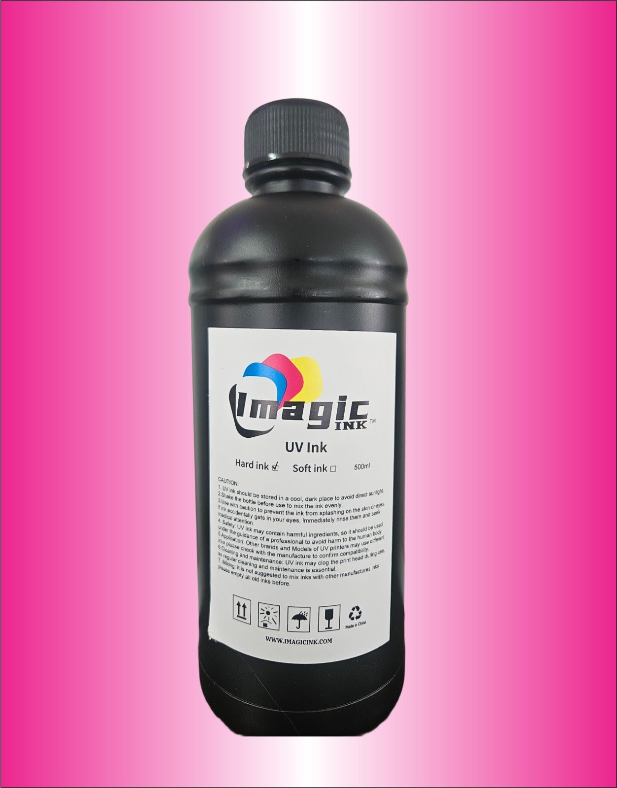 HARD UV Printer Ink by Imagic Ink for Epson xp600 dx5 dx6 all colors CMYK + White and Varnish