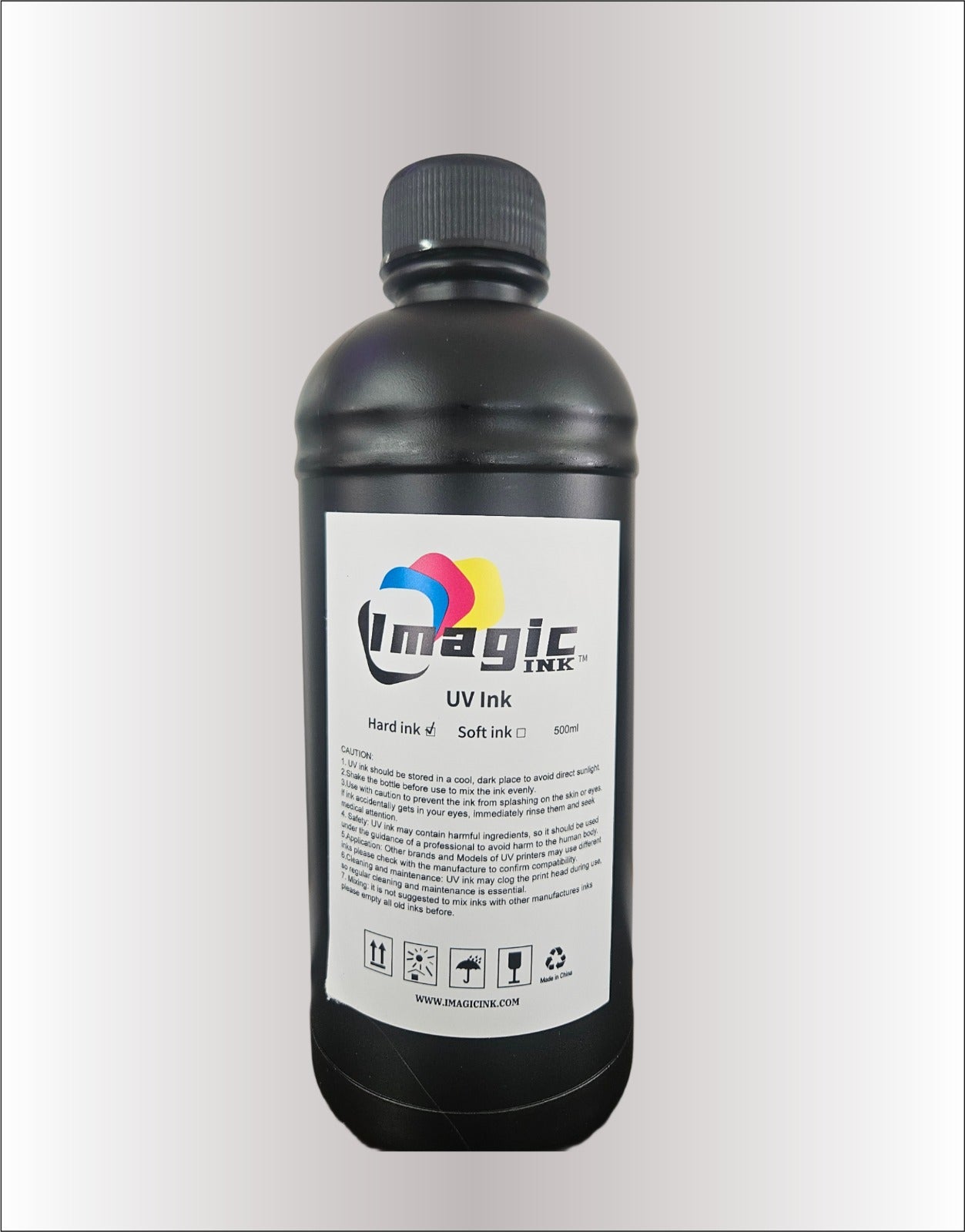 HARD UV Printer Ink by Imagic Ink for Epson xp600 dx5 dx6 all colors CMYK + White and Varnish