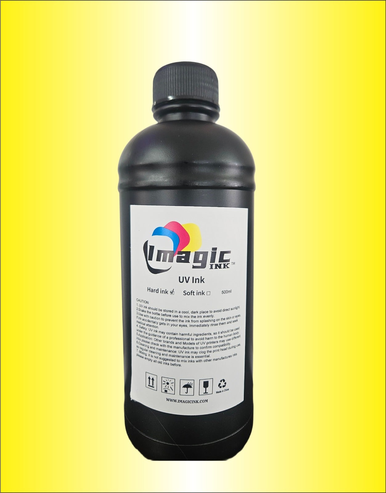 HARD UV Printer Ink by Imagic Ink for Epson xp600 dx5 dx6 all colors CMYK + White and Varnish
