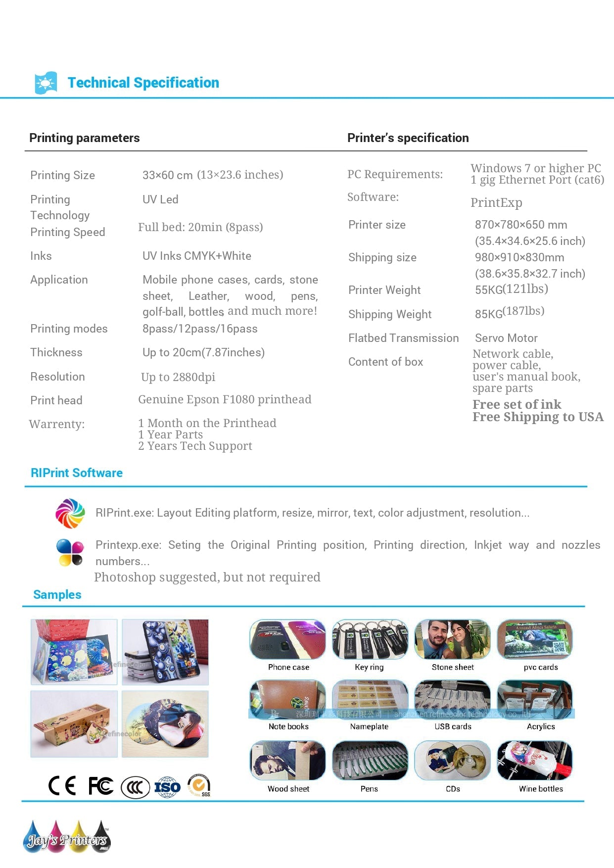 Salvage broken machines As-Is ZZ1C #044 and CF30 #045 Flatbed UV printer by Jays Printers - Please contact before buying