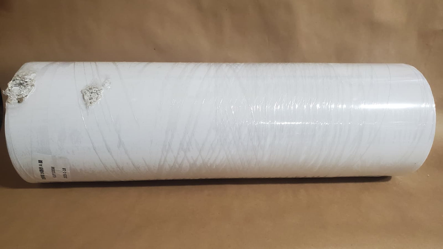 Shipping Damage White A Film for UV/DTF printers 62cm tall 100 Meters long
