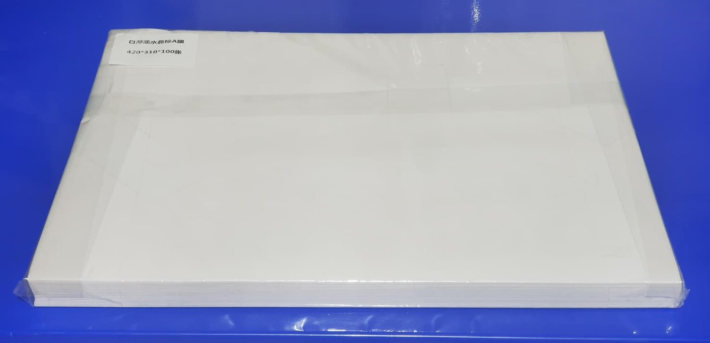"A" Film Sheets Required for UV/DTF for a Flatbed Printer