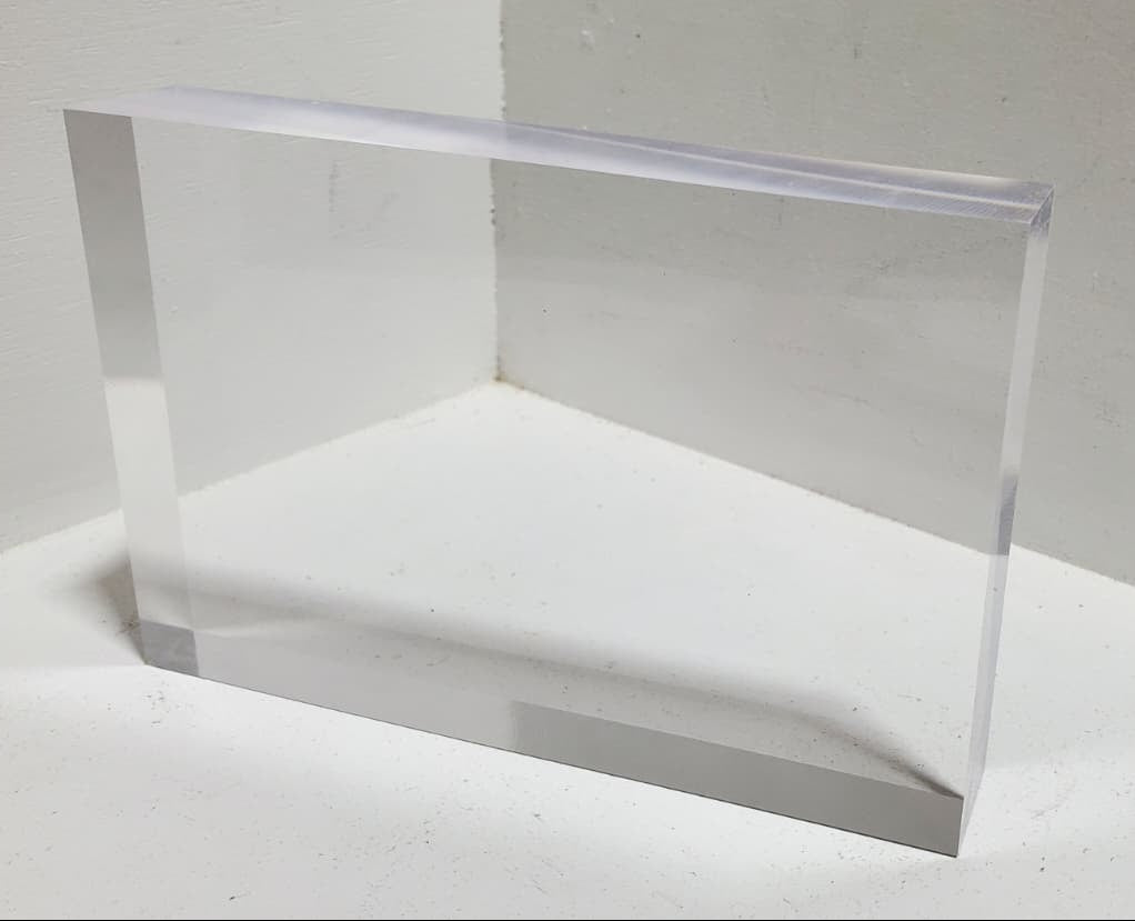 Clear Acrylic Block for Printing 6x4x1 inches