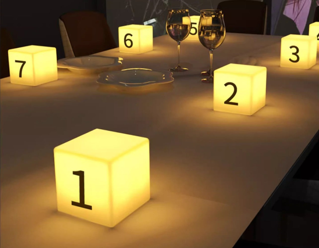 Light up Cubes Box Lights for UV Printing - 4 inch Battery or USB with Remote for Lighting