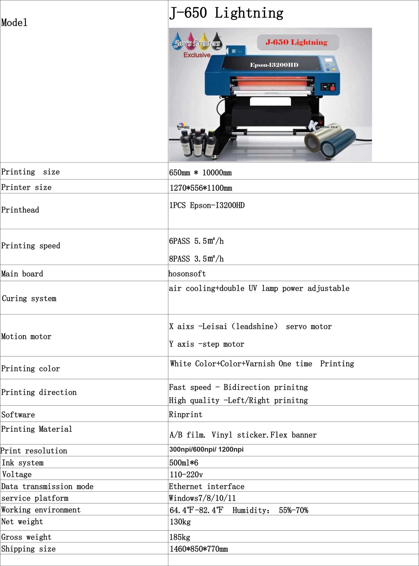 Pre-Order the NEW J650 Lightning 60cm UV/DTF roll-to-roll Sticker Printer!