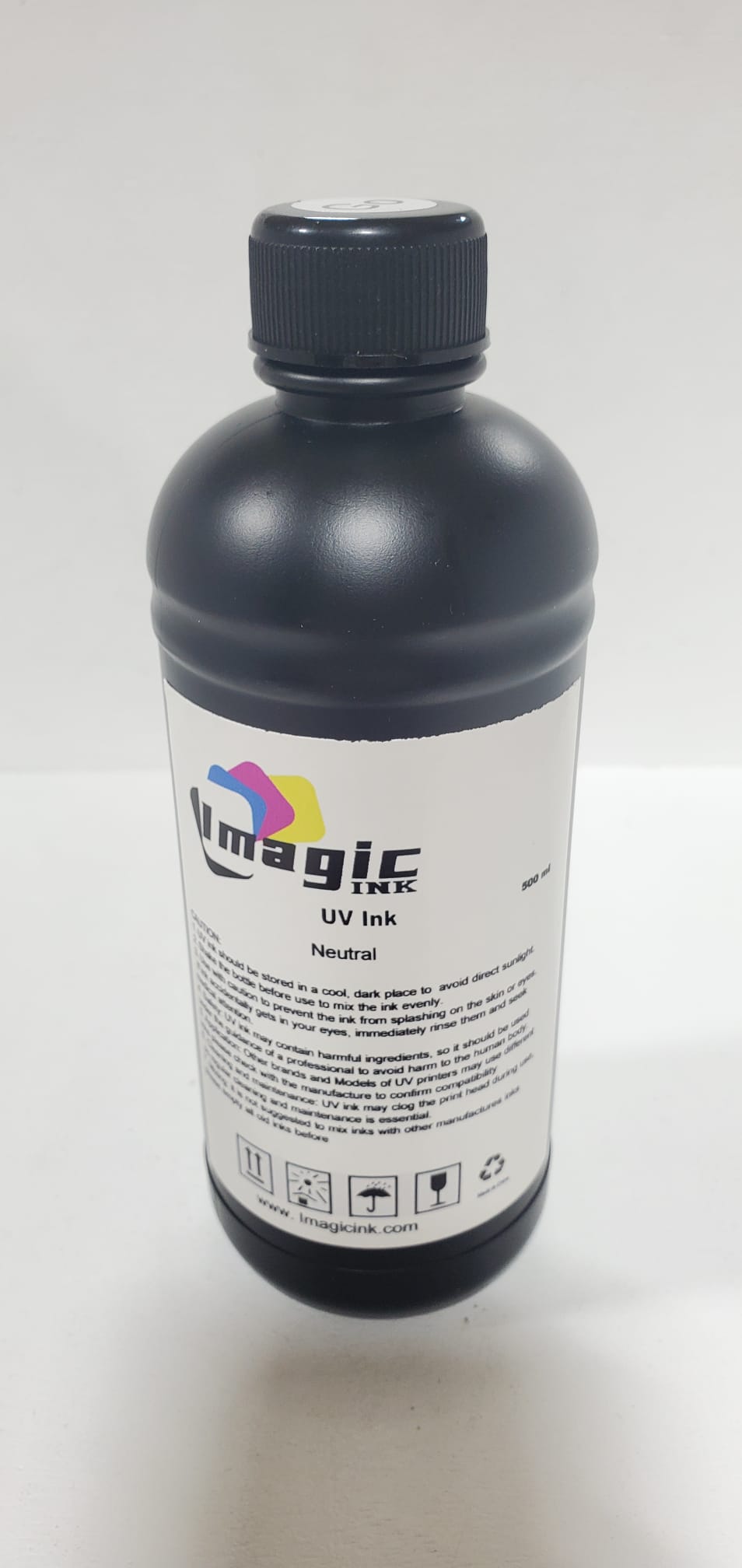 NEUTRAL UV Printer Ink by Imagic Ink for Epson xp600 dx5 dx6 all colors CMYK + White and Varnish (Medium Ink)