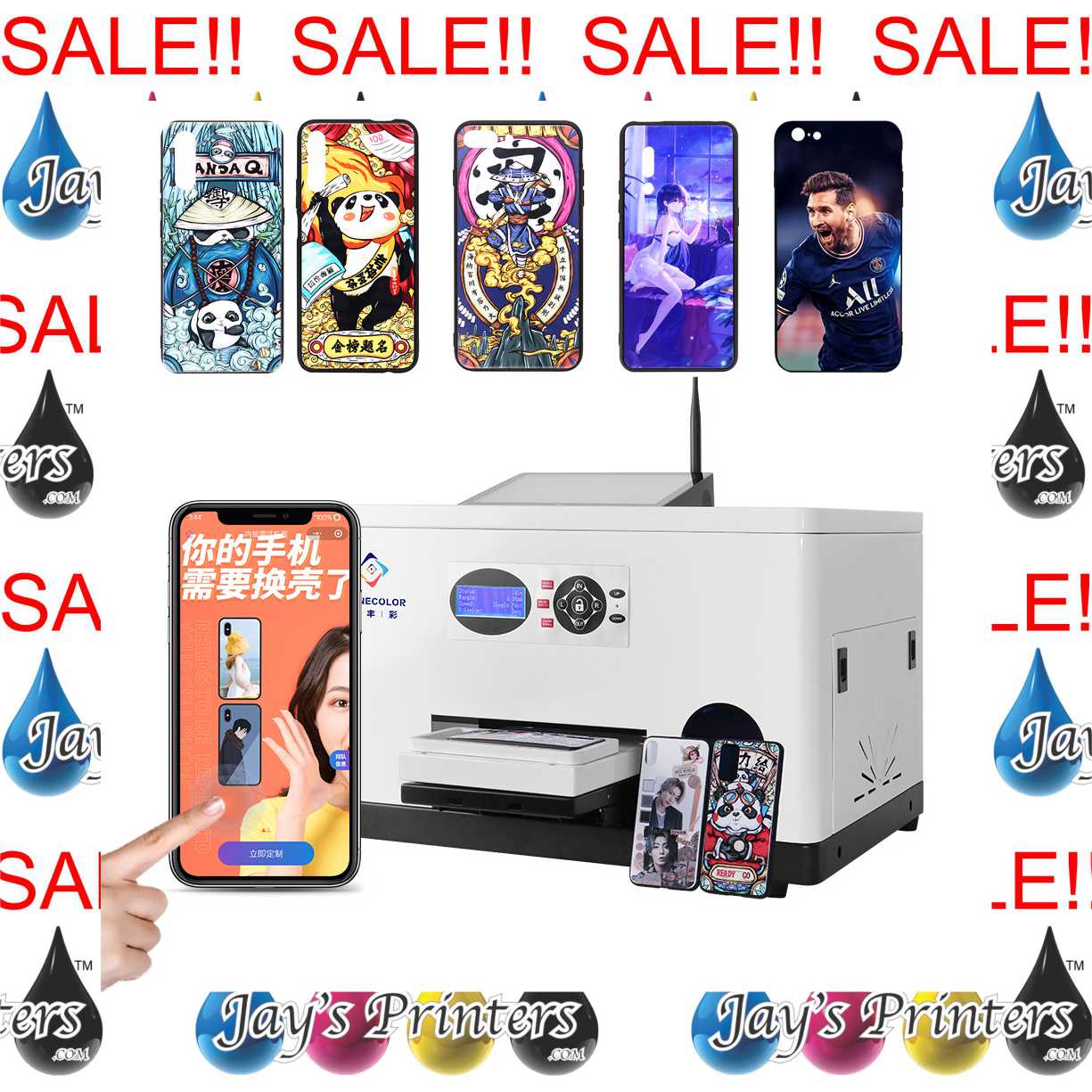 PC1 Smart Printer for Cellphone Cases Phone Case with Easy-Print Technology