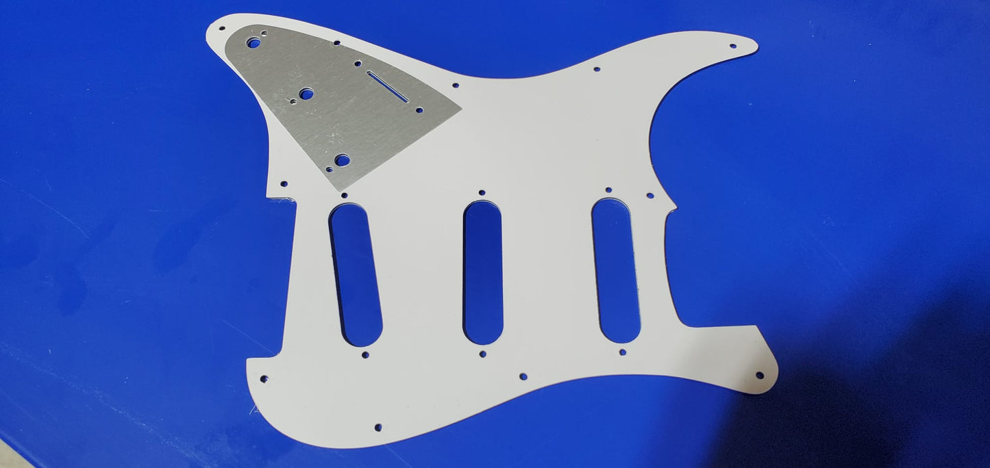 Lot of 8 White Blank Electric Guitar Pickguards and 99 Various Color Guitar Picks