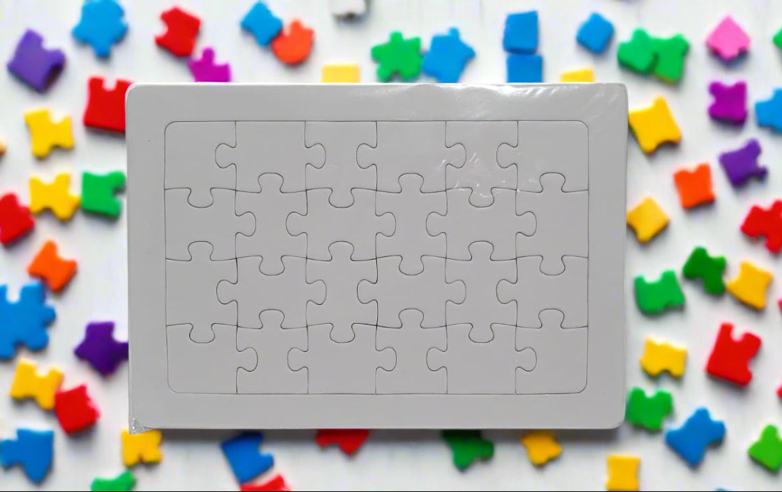 Miniature Puzzles w/ Foldable Stand - UV Printable (8 x 5.5 inches) Lot of 100