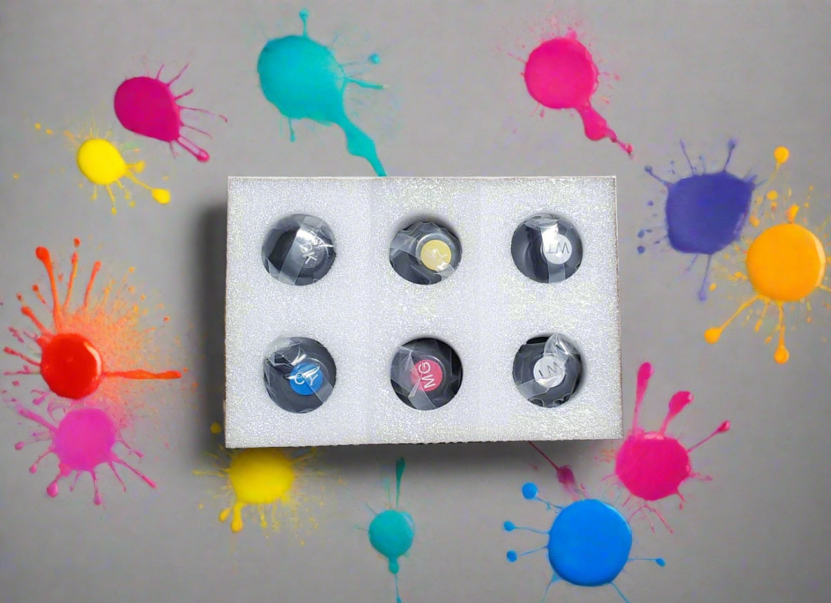 POWER PACK of HARD UV Printer Ink by Imagic Ink--CMYKWW (6-bottle set)