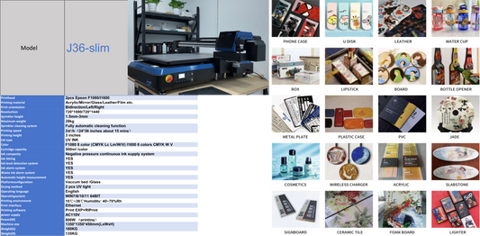 ALL NEW!!! J36Slim UV Printer — Compact, Industrial‑Grade UV Printing for Professional Production