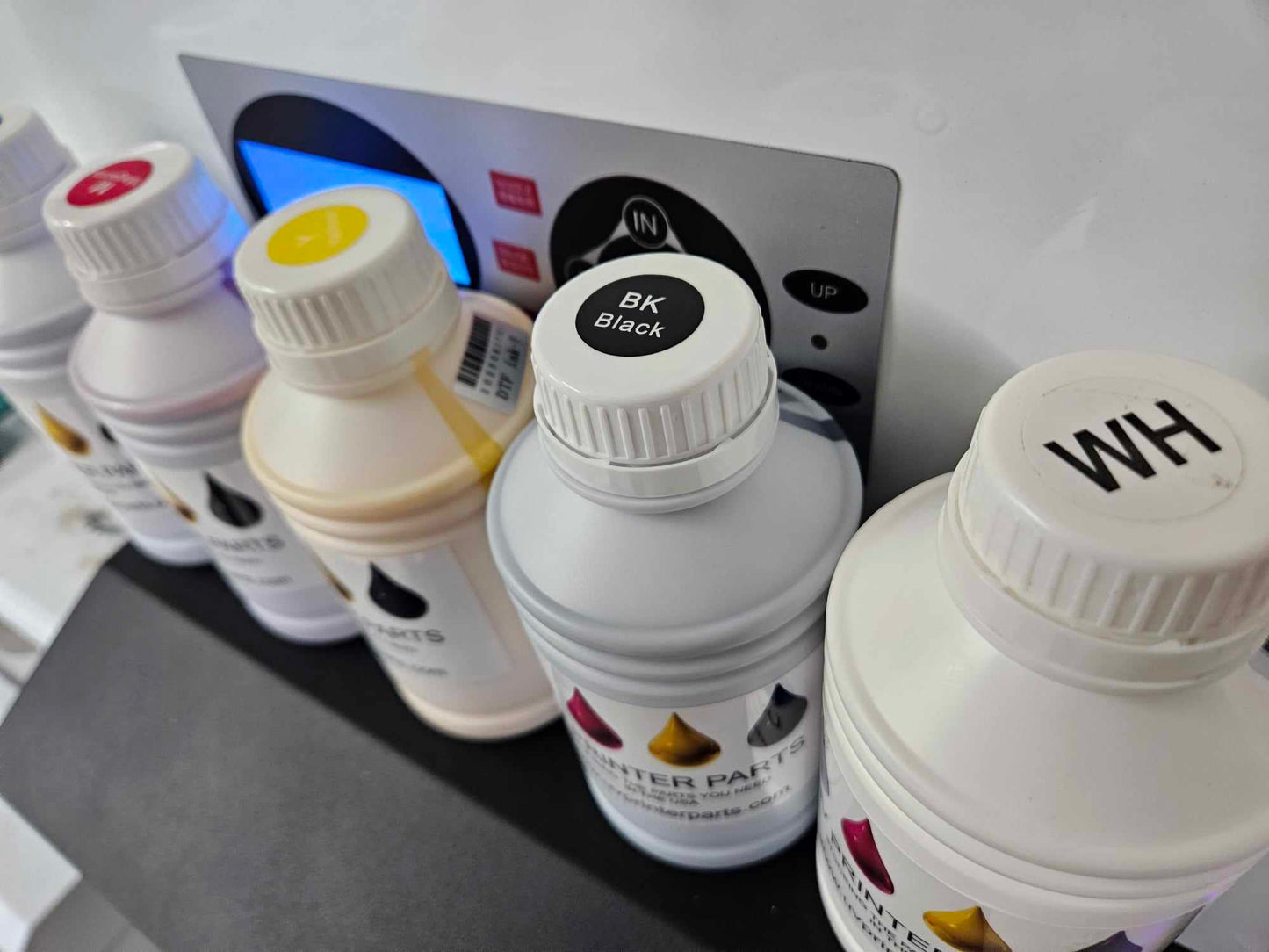 ink for dtf textile tee shirt Printer for Epson xp600 dx5 dx6 all colors cmyk white 500ml bottle