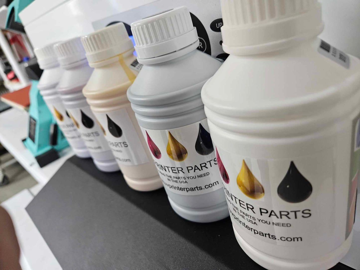 ink for dtf textile tee shirt Printer for Epson xp600 dx5 dx6 all colors cmyk white 500ml bottle