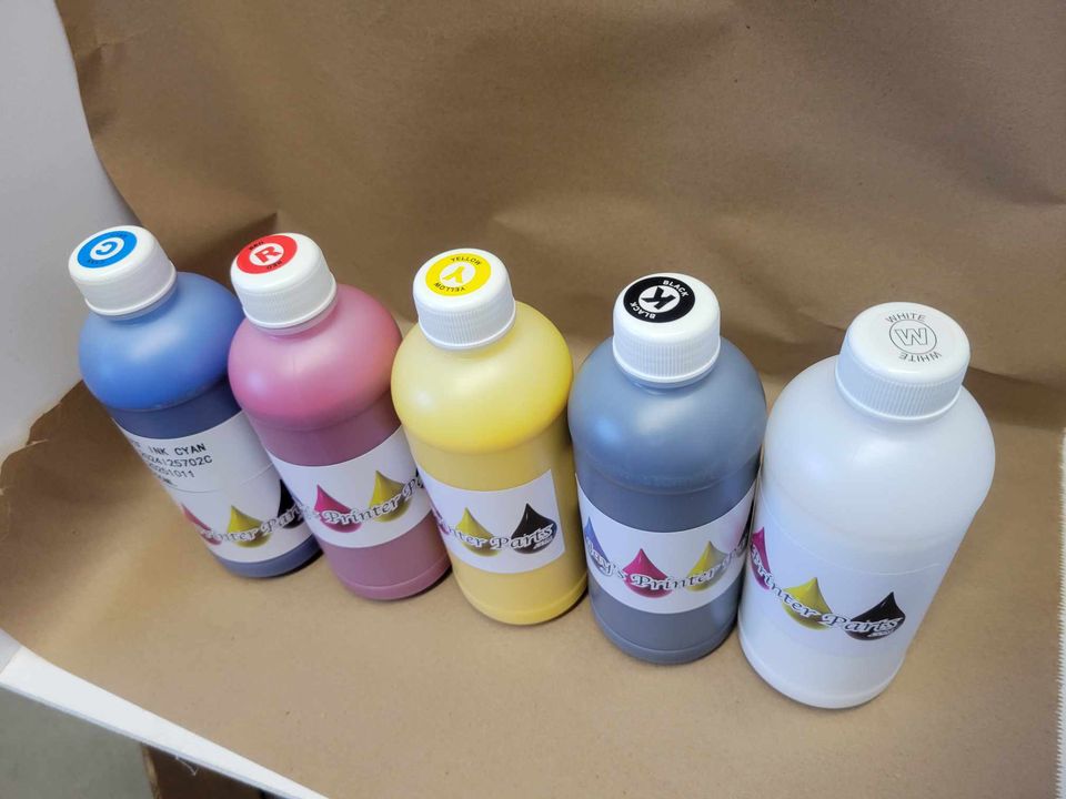 DTF Ink for DTF Textile T-shirt Printer for Epson xp600 dx5 dx6 all colors CMYK + White 500ml Bottle