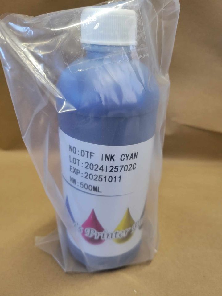 DTF Ink for DTF Textile T-shirt Printer for Epson xp600 dx5 dx6 all colors CMYK + White 500ml Bottle