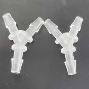 2 Pack 1/8" Plastic Hose Barb Fitting Equal Barbed 3 Way Y Shaped for  - CLEAR