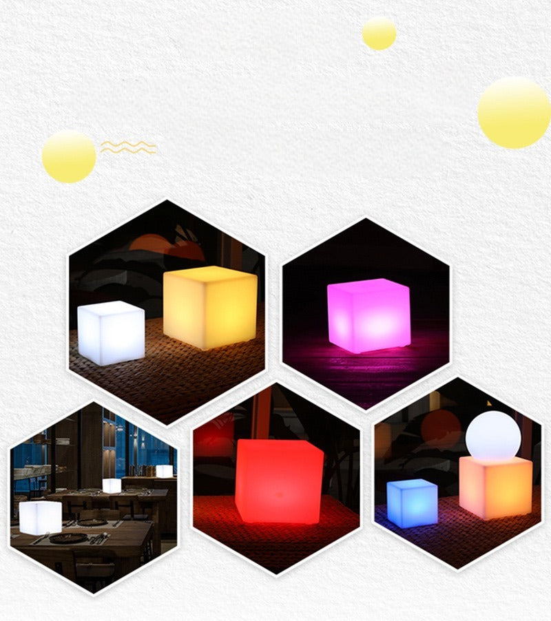 Light up Cubes Box Lights for UV Printing - 4 inch Battery or USB with Remote for Lighting