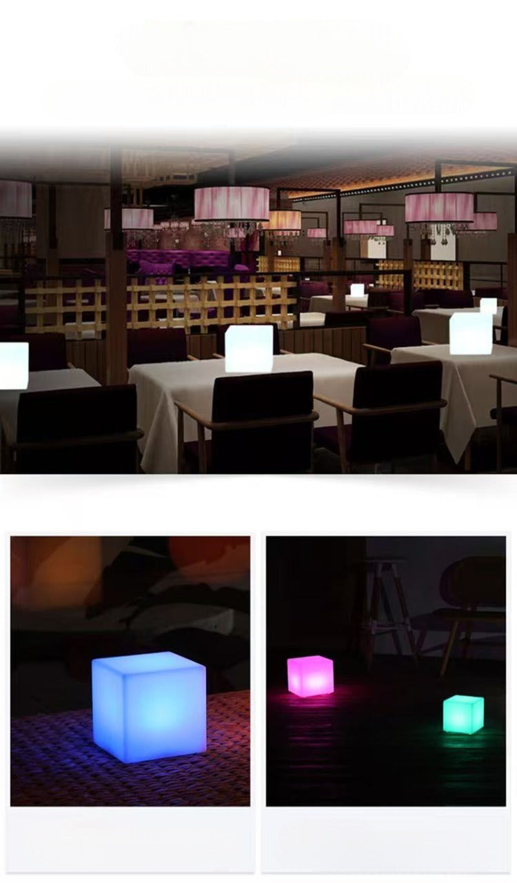 Light up Cubes Box Lights for UV Printing - 4 inch Battery or USB with Remote for Lighting