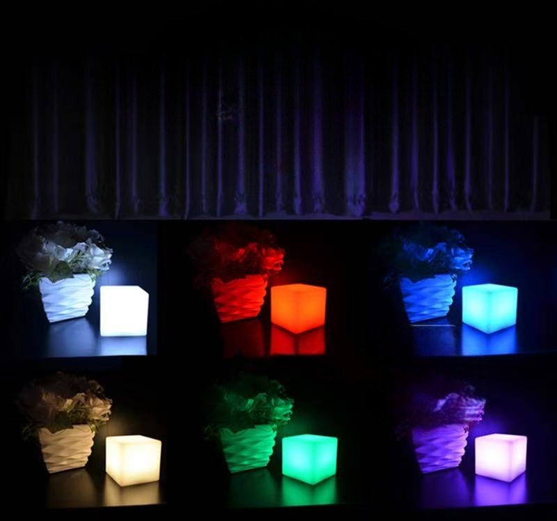 Light up Cubes Box Lights for UV Printing - 4 inch Battery or USB with Remote for Lighting