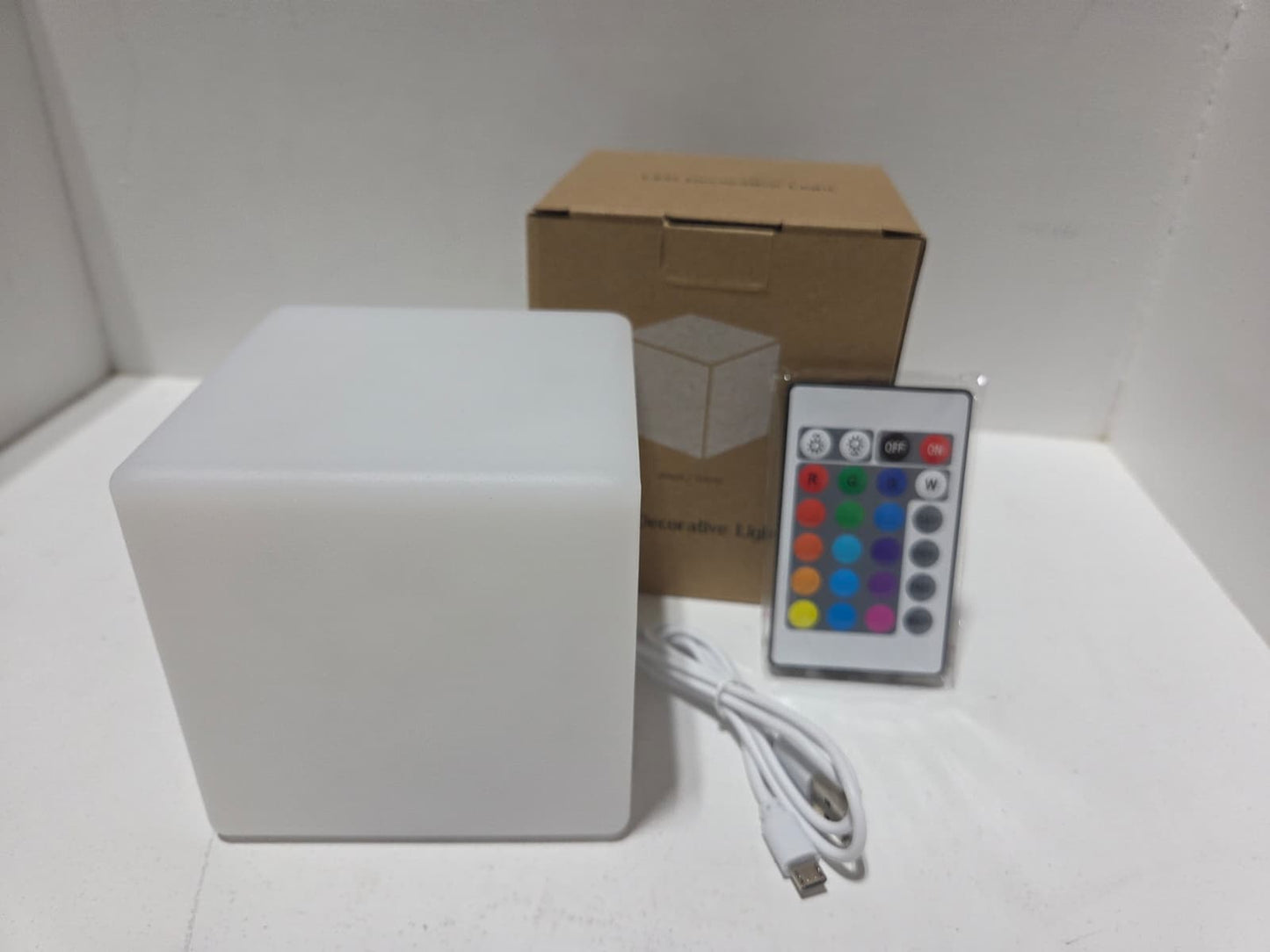 Light up Cubes Box Lights for UV Printing - 4 inch Battery or USB with Remote for Lighting