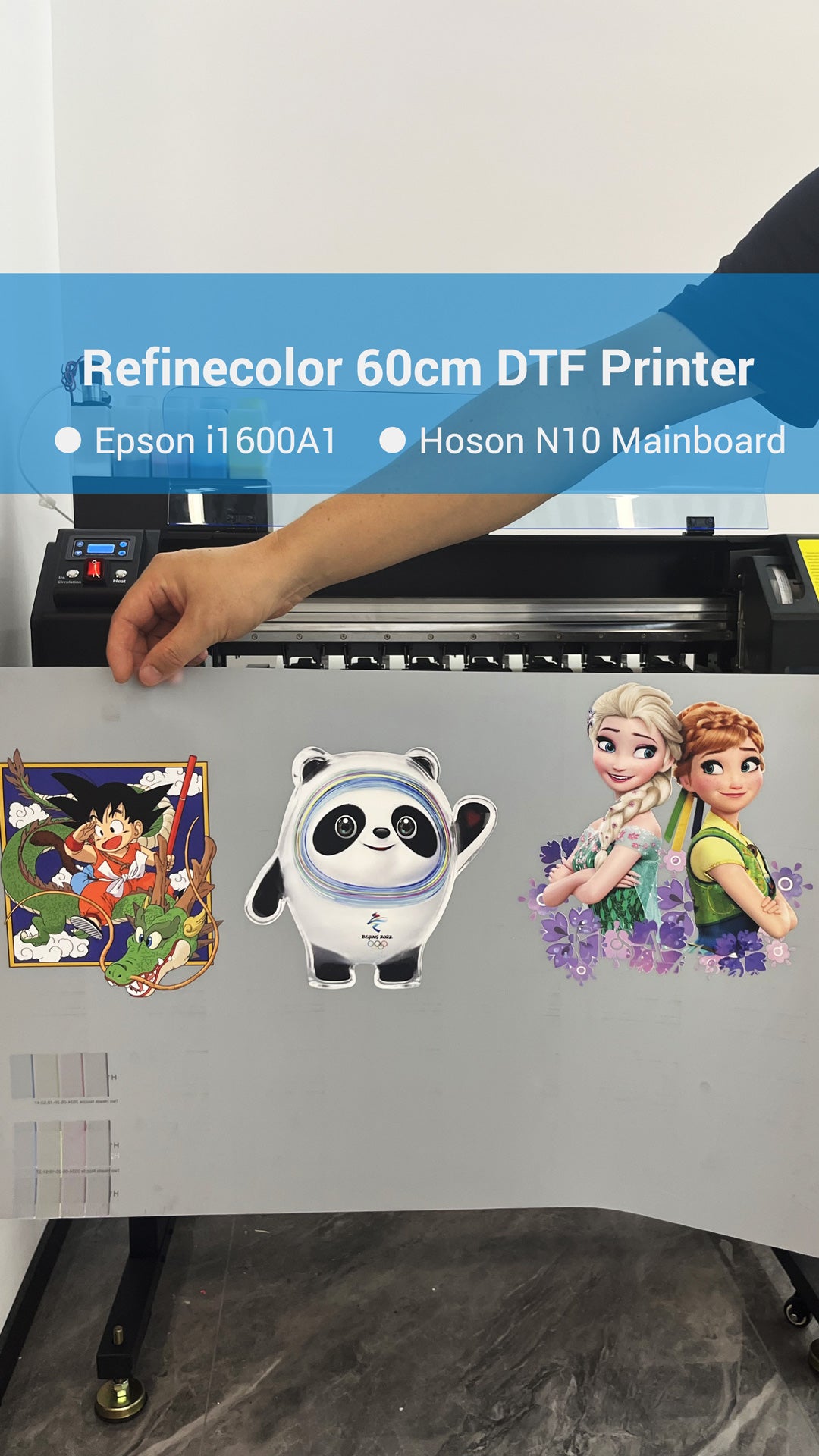 CF60 60cm 24 inch DTF Printer with Oven Shaker with dual F1080 Printheads Refinecolor