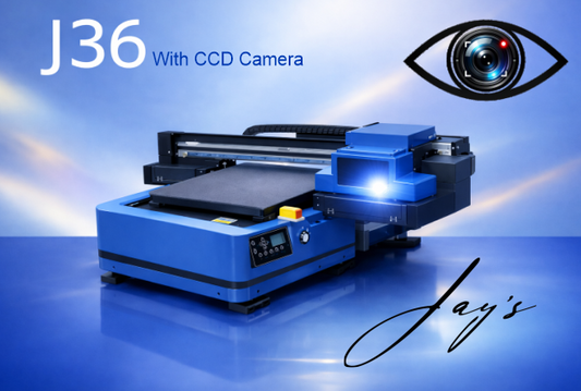 CCD J36 24x36 inch Signature UV 3 head xp600 from Jay's printers flatbed printer J36 with CCD