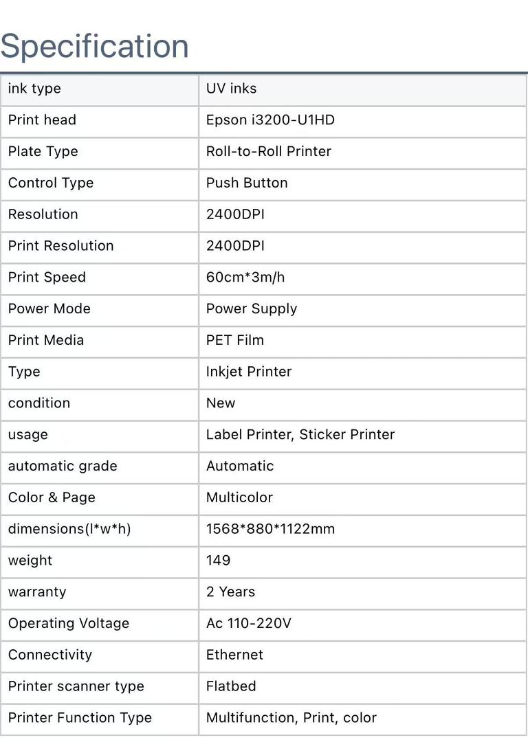 In-Stock 60CM UVDTF roll-to-roll printer! I3200 HD Printhead