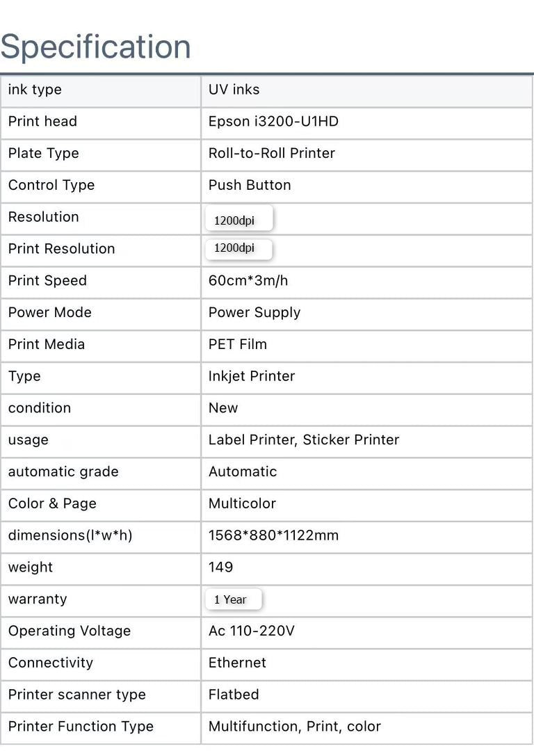 In-Stock 60CM UVDTF roll-to-roll printer! i3200HD Printhead
