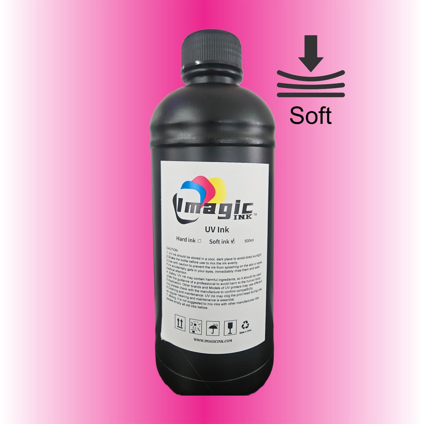 Soft UV Printer Ink for Epson Heads 500ML