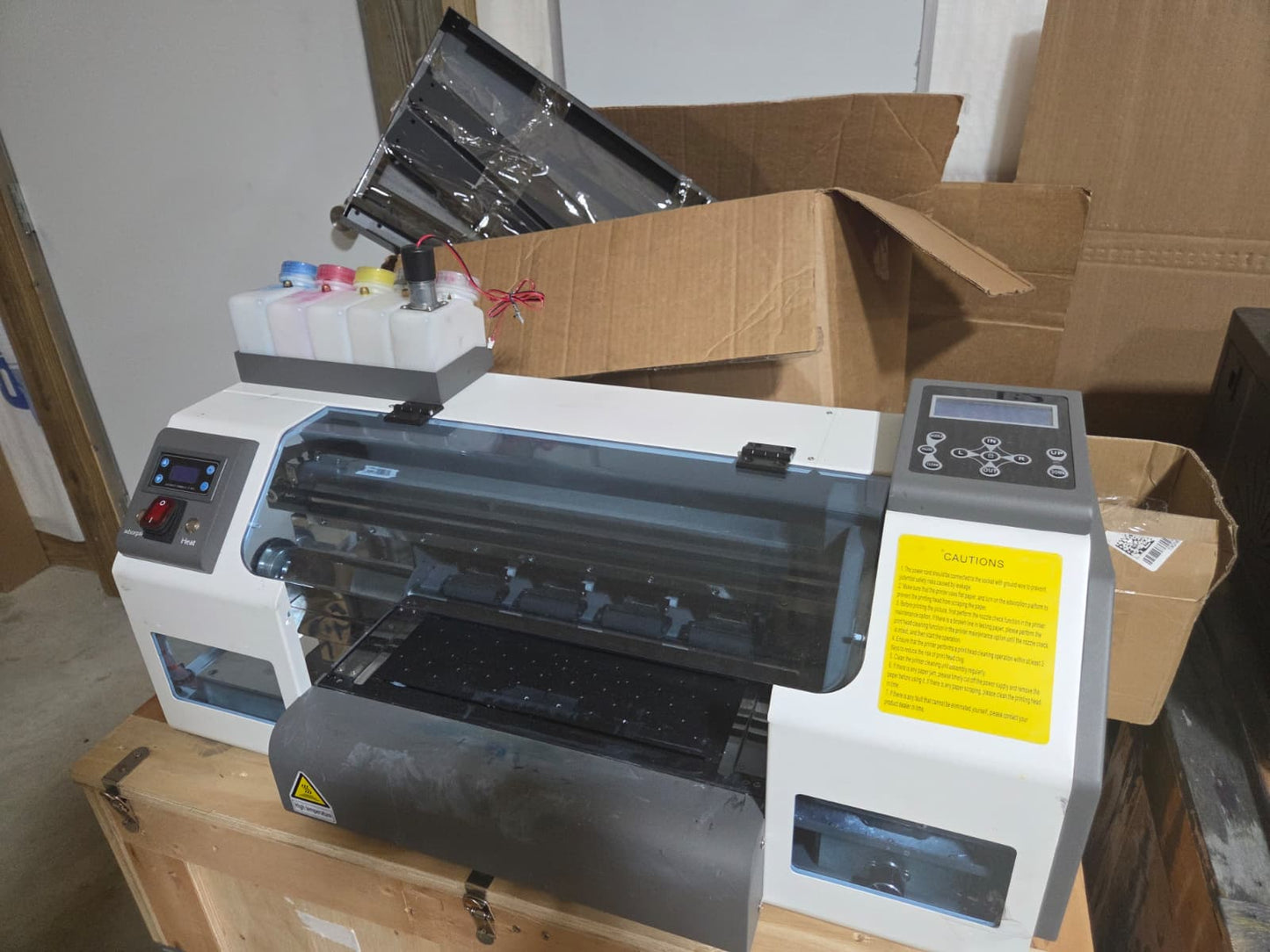 Used CF30 30cm Dtf Tee-shirt Printer Dual F1080 Printhead Jays printers (No Oven/Shaker, Printer Only)
