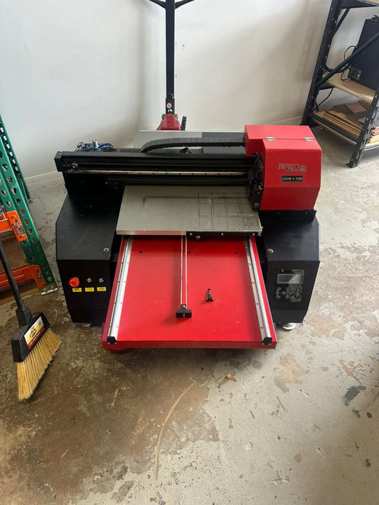 Open stock that is In-Stock 6090GY UV 3 head flatbed from Jay's printers 600x900MM 6090 flatbed printer