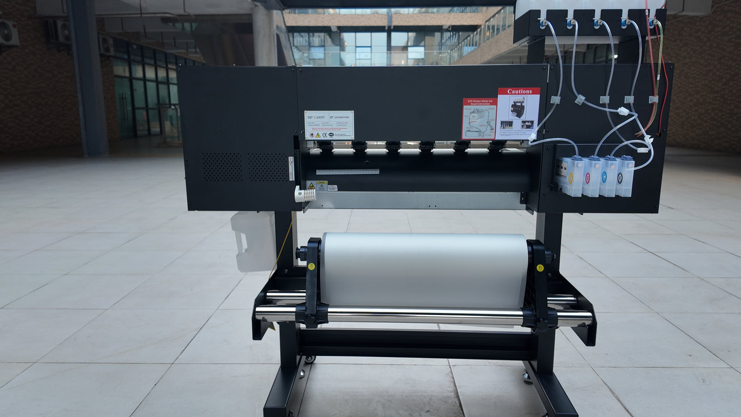 In Stock! J24 a 24 inch DTF Printer with Shaker Oven two I1600 printheads Starter Pack
