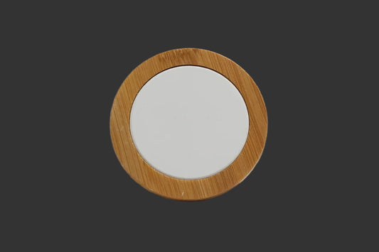 Two-Part Ceramic Coaster--Printable Ceramic Insert with Wood Base