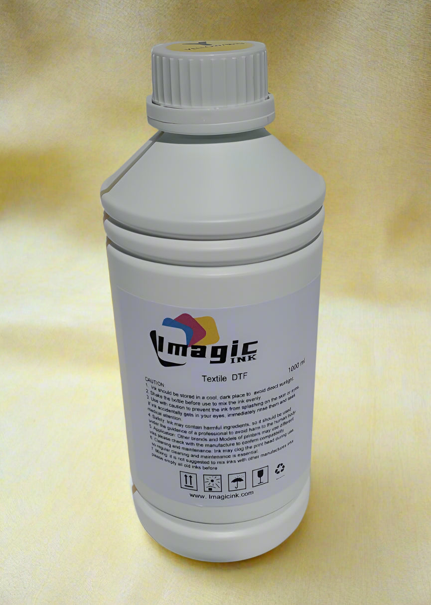 Imagic DTF Ink for DTF Textile T-shirt Printer for Epson xp600 dx5 dx6 all colors CMYK + White 1000ml Bottle