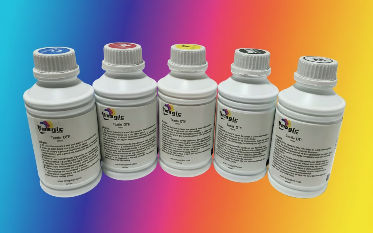 DTF Ink for DTF Textile T-shirt Printer for Epson xp600 dx5 dx6 all colors CMYK + White 500ml Bottle