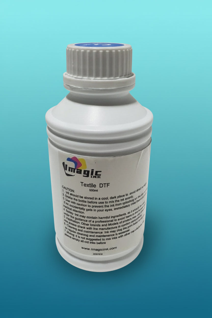 DTF Ink for DTF Textile T-shirt Printer for Epson xp600 dx5 dx6 all colors CMYK + White 500ml Bottle