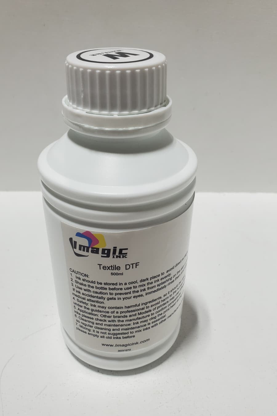 DTF Ink for DTF Textile T-shirt Printer for Epson xp600 dx5 dx6 all colors CMYK + White 500ml Bottle