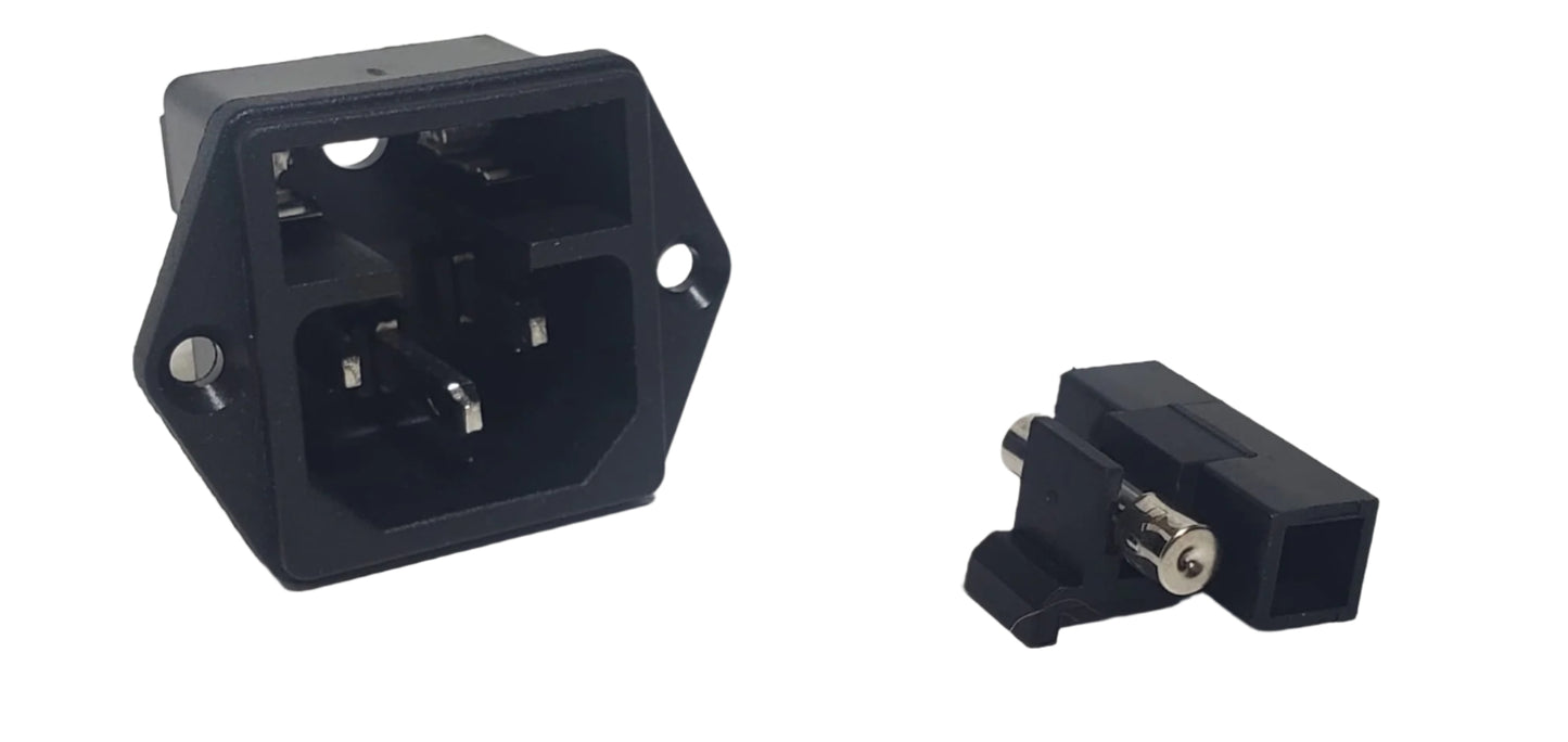 Pack of 2 Power Inlet Socket with Fuse Holder for Jay's Printers
