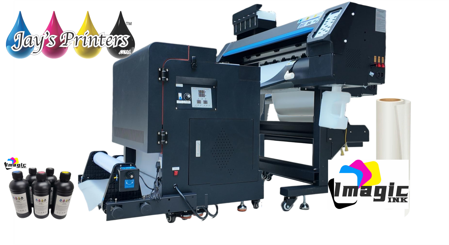 In Stock! J24 a 24 inch DTF Printer with Shaker Oven two I1600 printheads Starter Pack