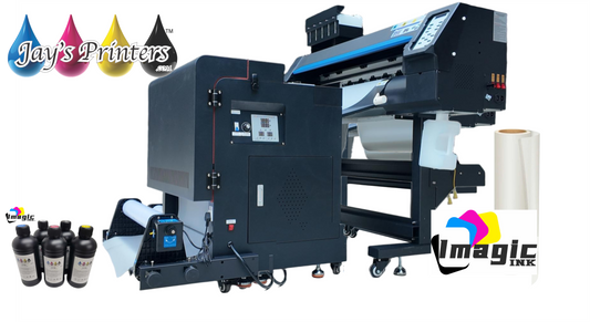 In Stock! J24 a 24 inch DTF Printer with Shaker Oven two I1600 printheads Starter Pack