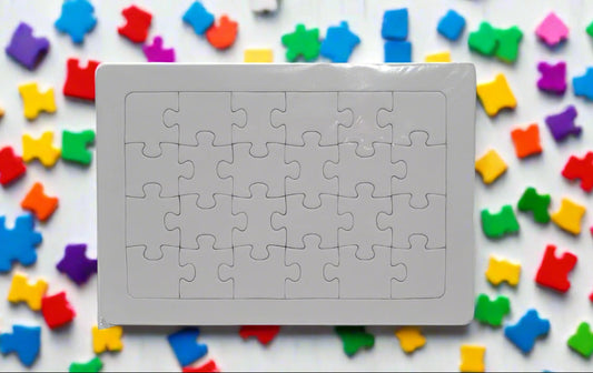 Miniature Puzzles w/ Foldable Stand - UV Printable (8 x 5.5 inches) Lot of 100