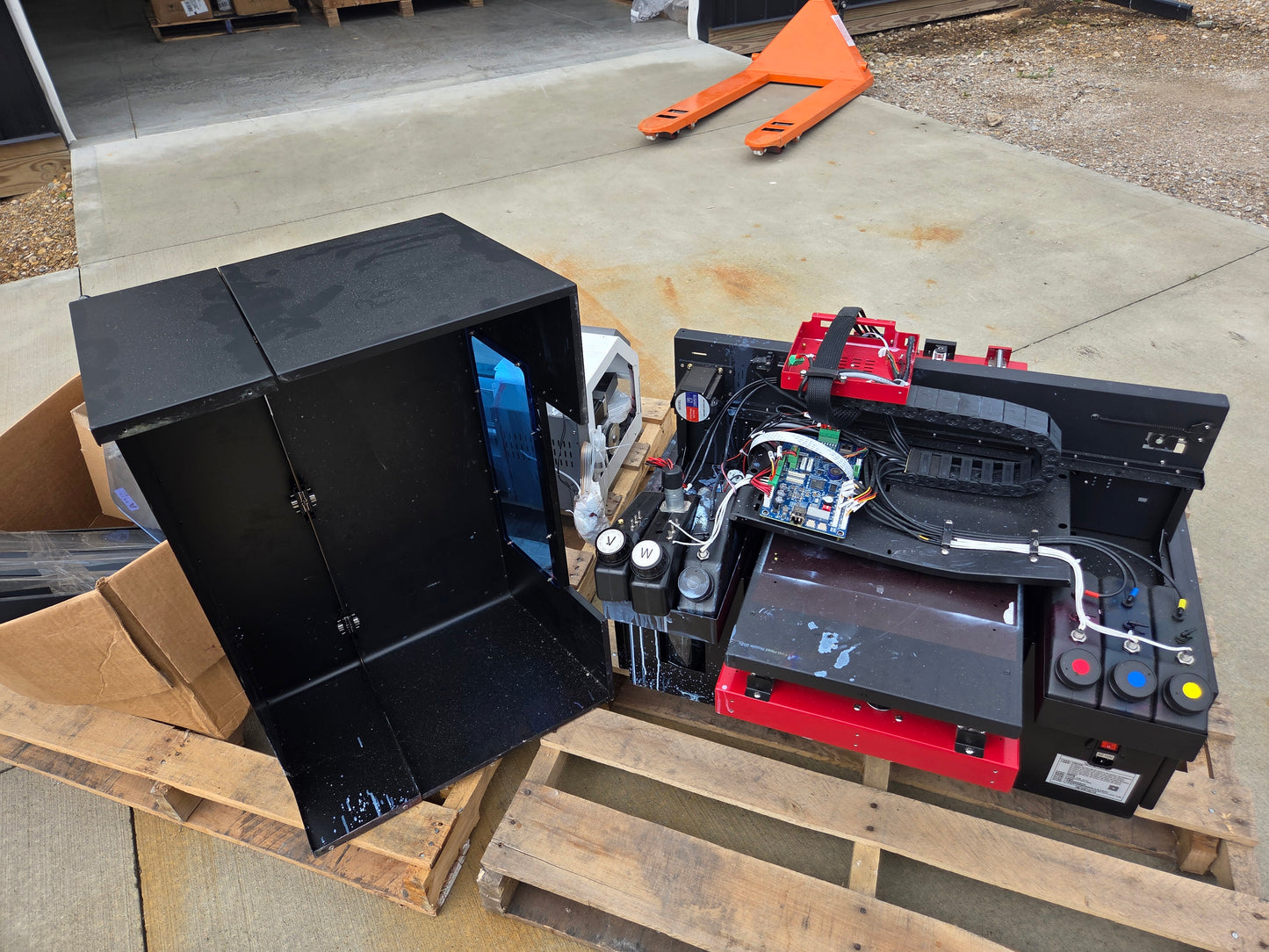 Salvage broken machines As-Is ZZ1C #044 and CF30 #045 Flatbed UV printer by Jays Printers - Please contact before buying