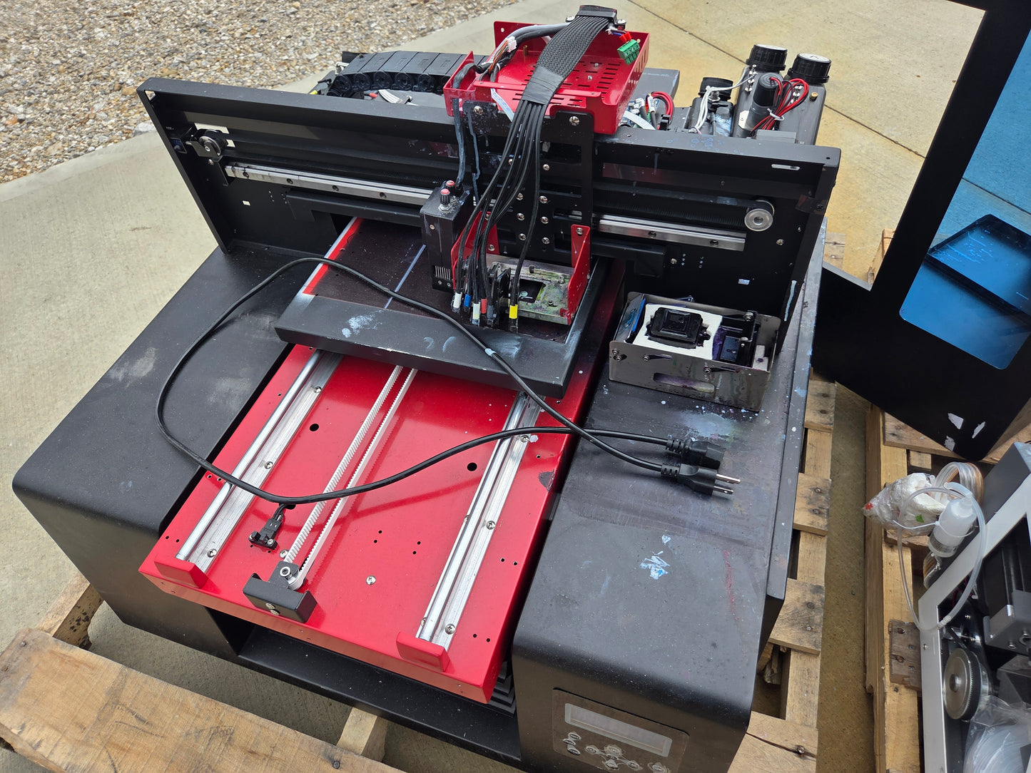 Salvage broken machines As-Is ZZ1C #044 and CF30 #045 Flatbed UV printer by Jays Printers - Please contact before buying
