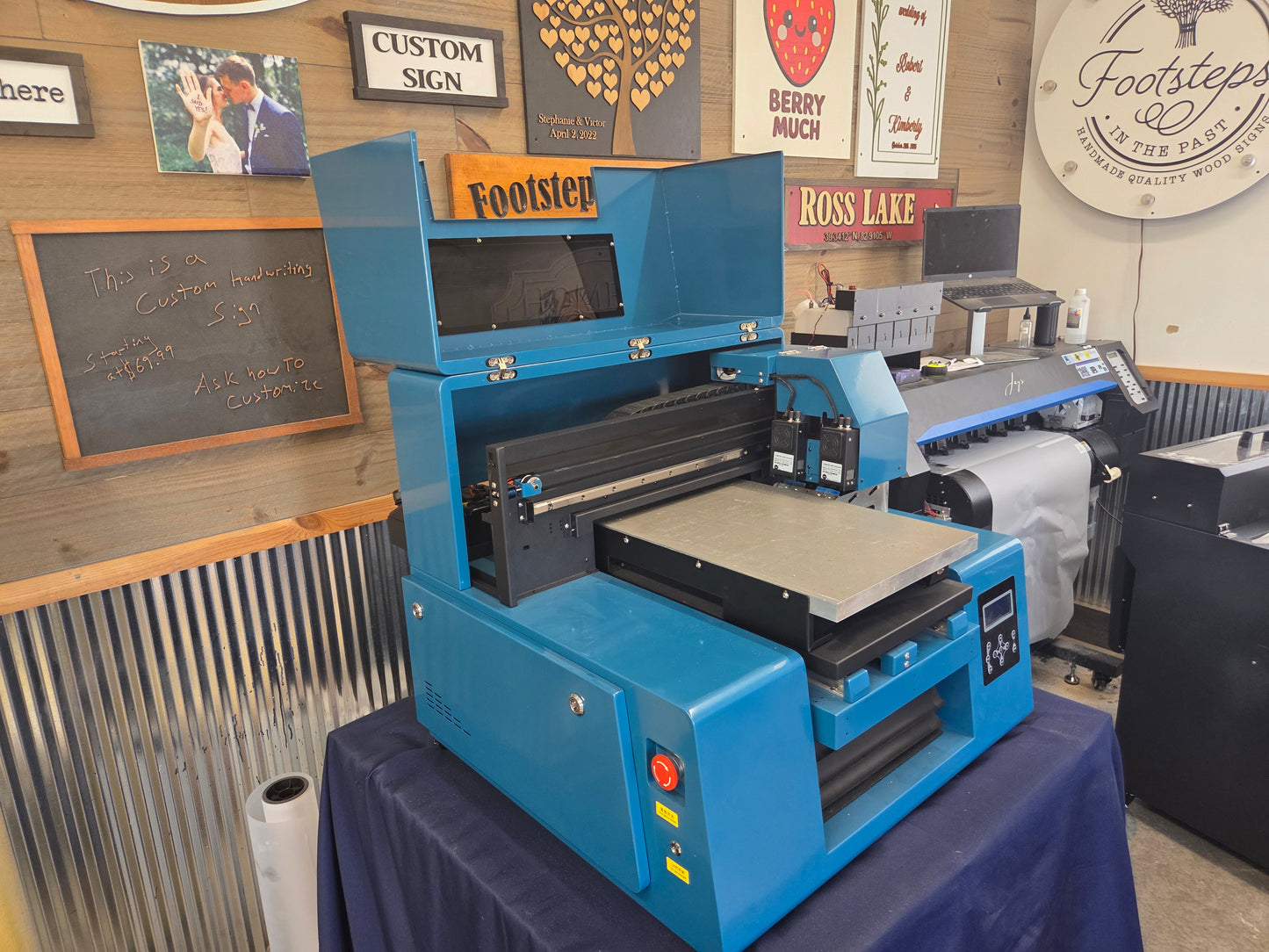 Showroom JC2C ZZ2C 2 head  UV printer Flatbed  from Jay's Printers