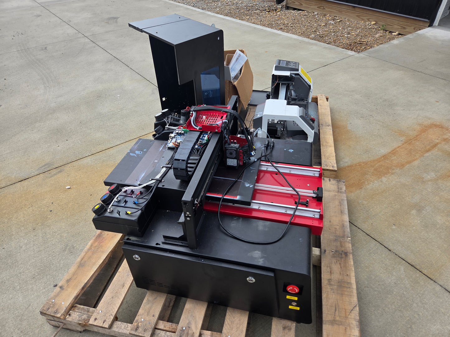 Salvage broken machines As-Is ZZ1C #044 and CF30 #045 Flatbed UV printer by Jays Printers - Please contact before buying