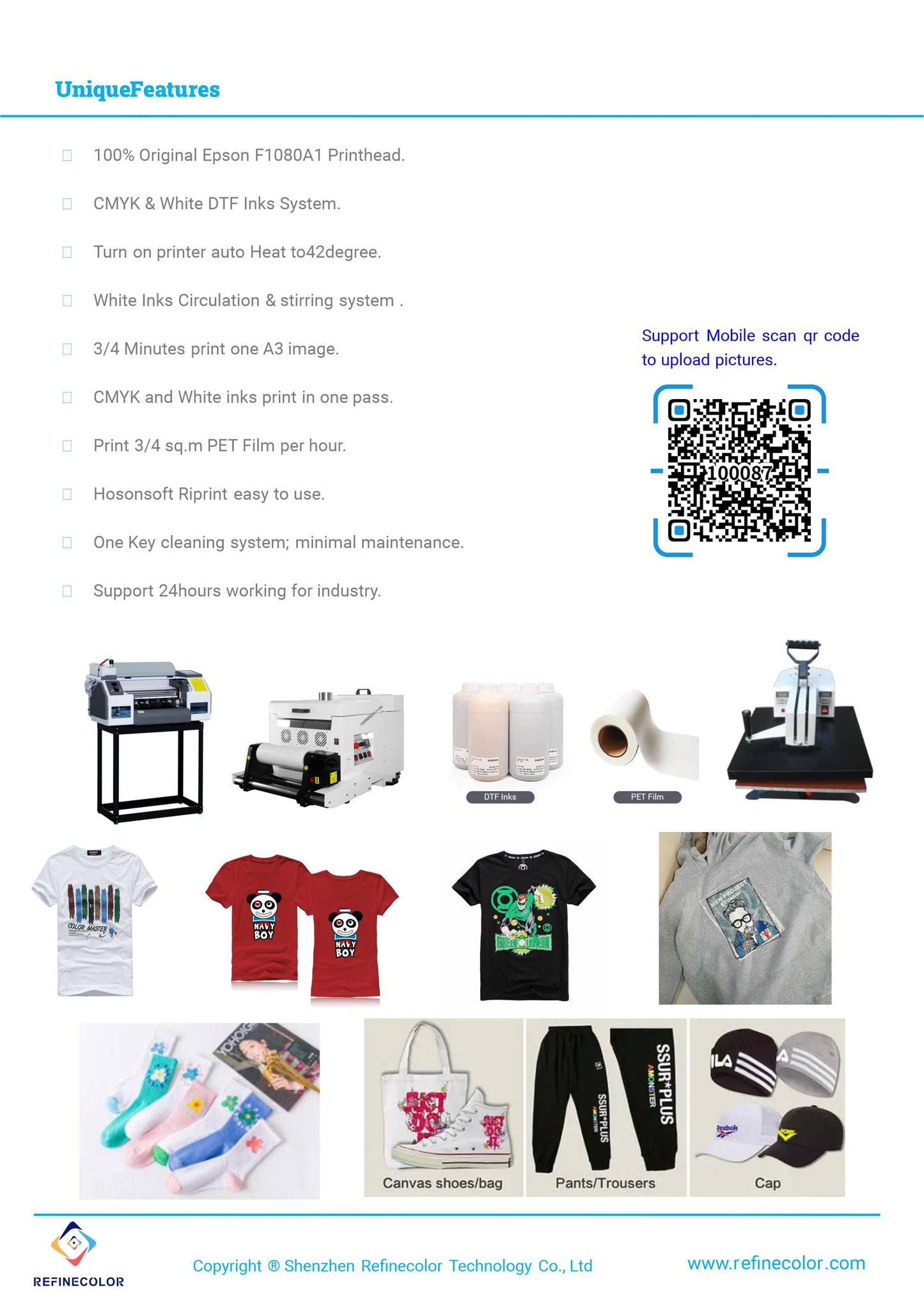 CF30 30cm Dtf Tee-shirt Printer with Shaker Oven Jays printers